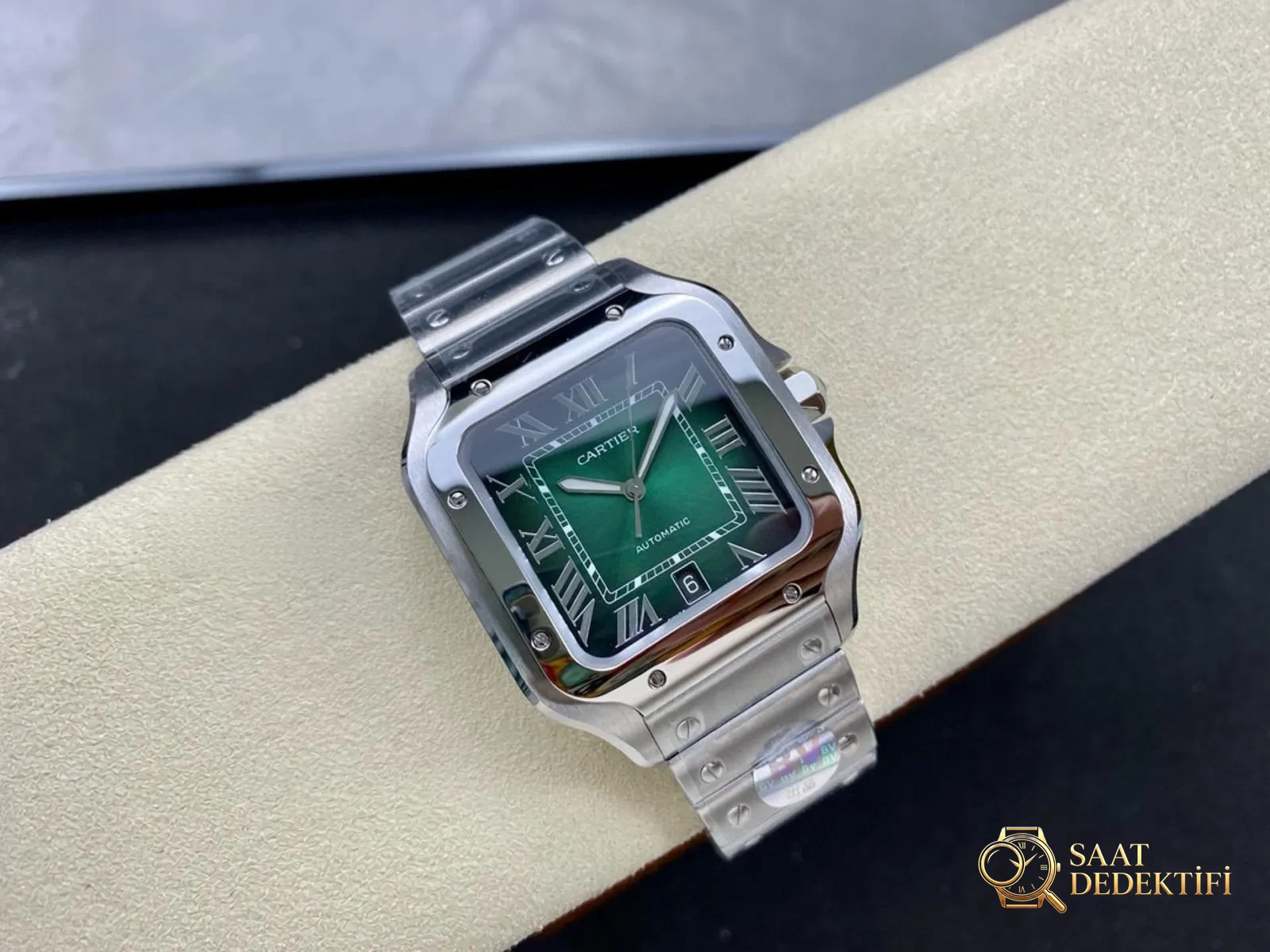 BV Factory Cartier Santos erkek saati almaya değer mi? - Arka Kapak ve Mekanizma Detayı