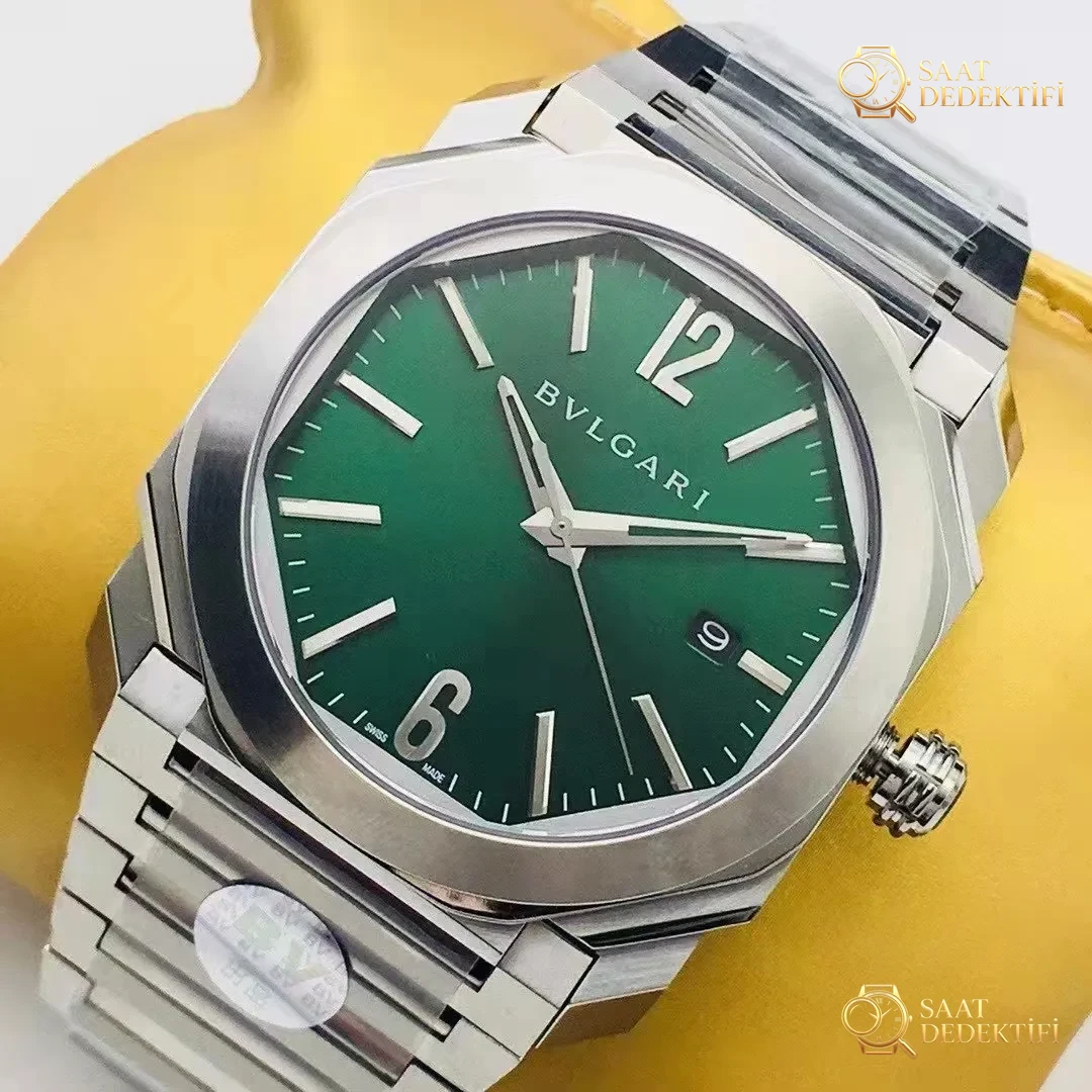 Replika Bvlgari Octo Paslanmaz Çelik Yeşil