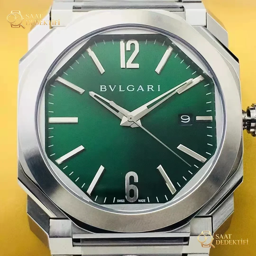 Replika Bvlgari Octo Yeşil Kadran