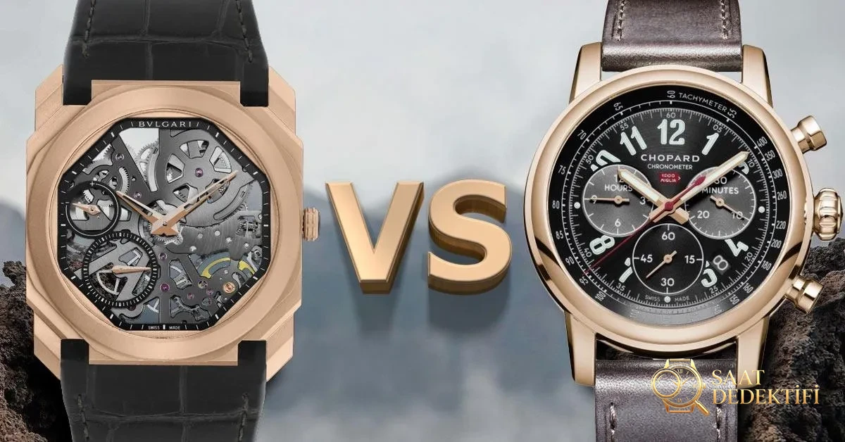 Bvlgari vs Chopard Saatleri Karşılaştırması - Ön Görünüm ve Kasa Tasarımı