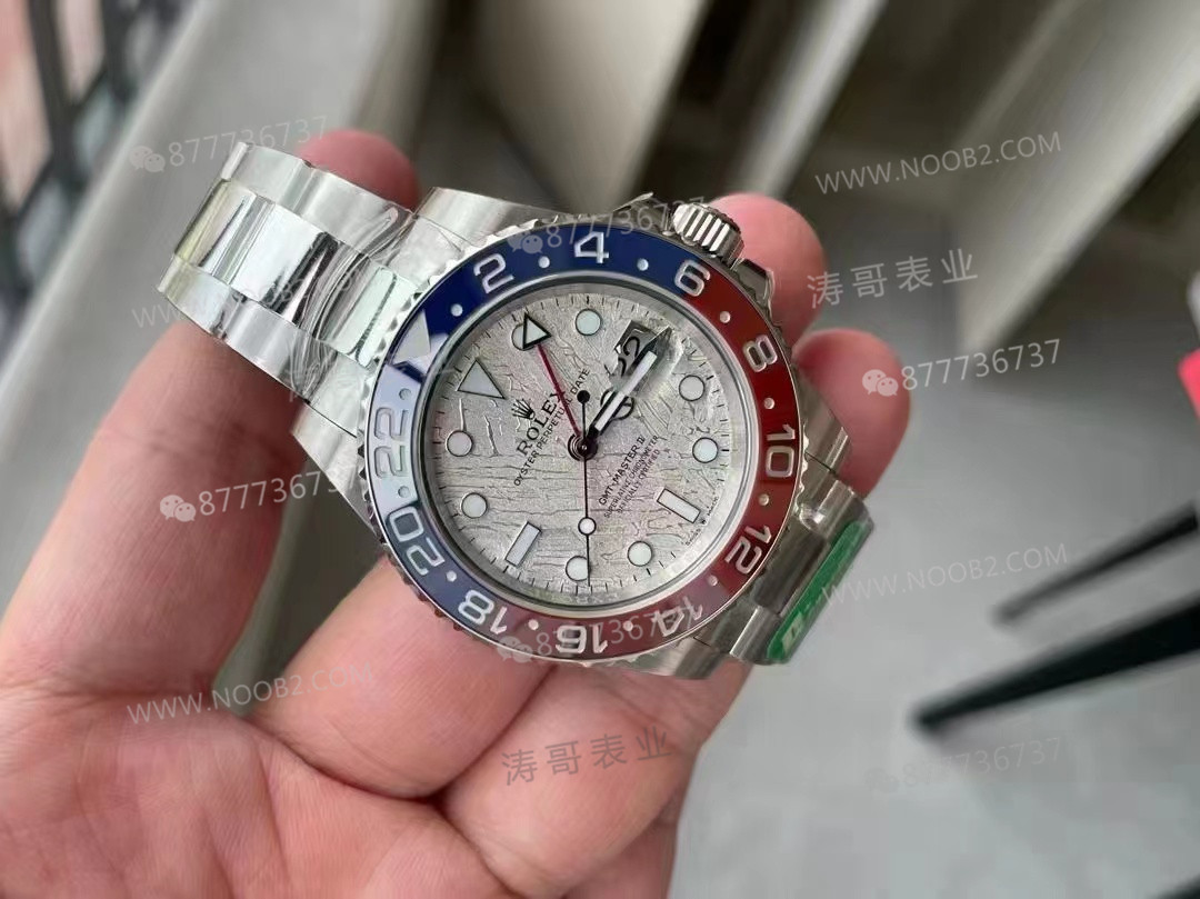 C+ fabrikası Rolex GMT kola bezelli göktaşı kadranlı 3285 mekanizmalı model: Fonksiyonlar birebir tutacak mı? — 2. fotoğraf