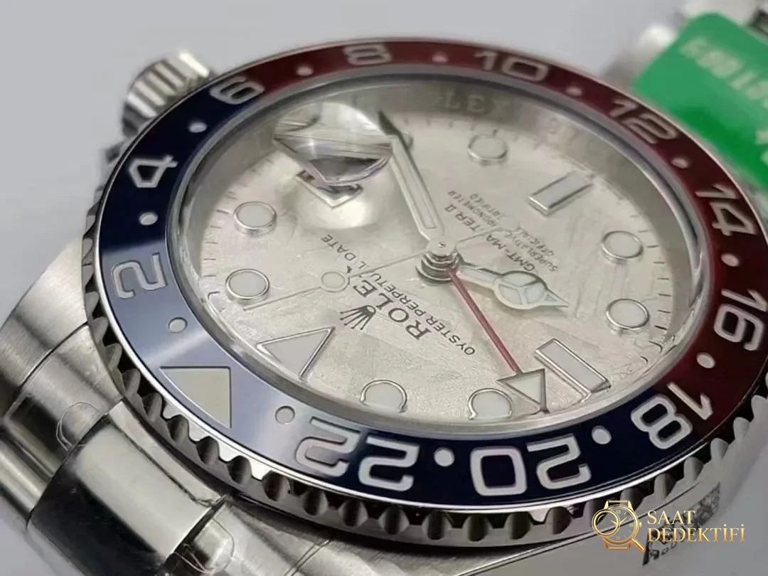 C+ fabrikası Rolex GMT kola bezelli göktaşı kadranlı 3285 mekanizmalı model: Fonksiyonlar birebir tutacak mı? - Genel Açı ve Estetik Duruş