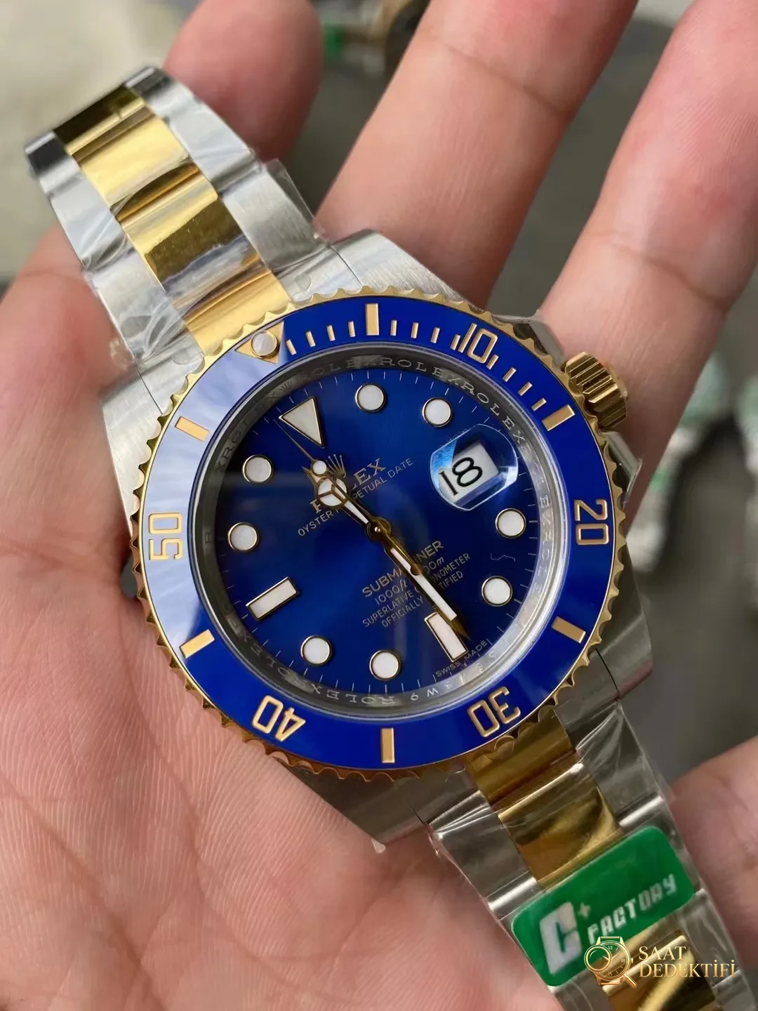 C+ Factory Two Tone Submariner Hakkında - Kasa Profili ve Kurma Kolu İncelemesi