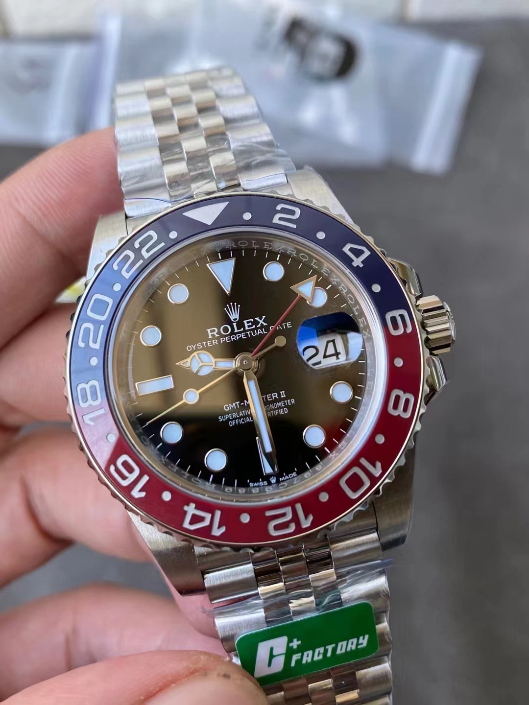 C+ Factory Rolex Pepsi GMT Replika
