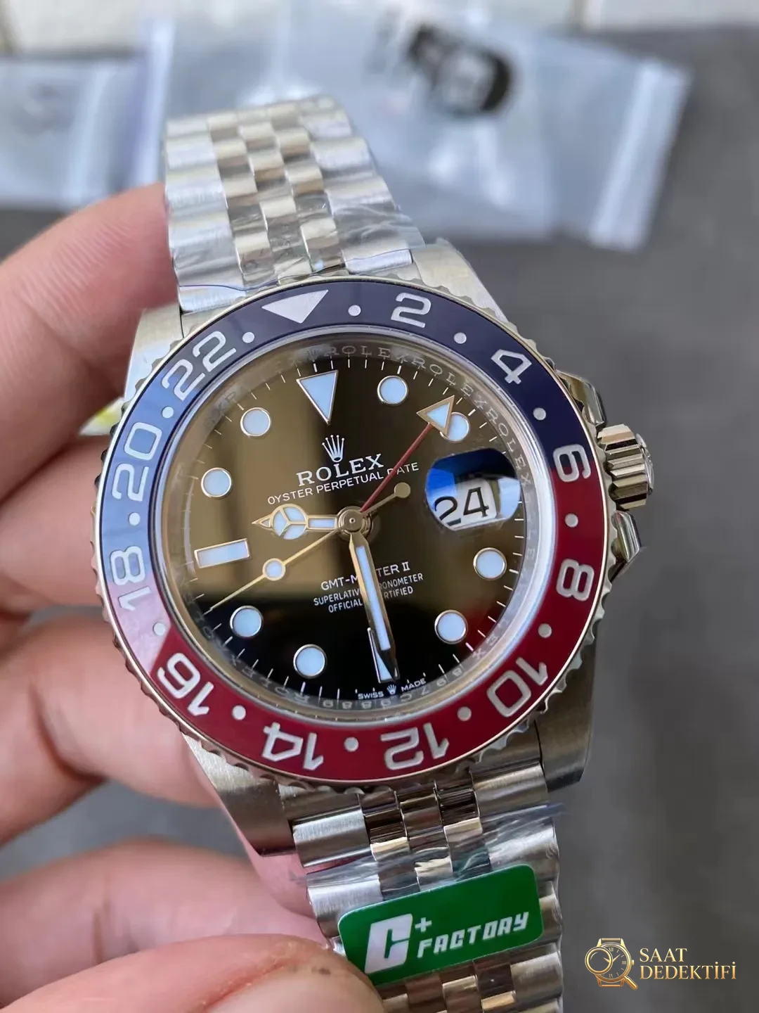 C+ Factory Rolex Pepsi GMT Replika