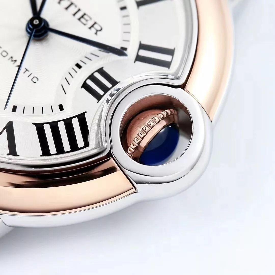 Cartier 2019 yeni iki renk altın V6 Factory Ballon Bleu 28 mm/33 mm/42 mm inceleme ve kısa değerlendirme — 9. fotoğraf