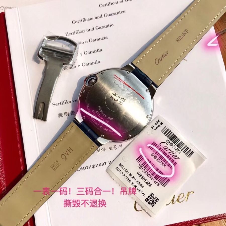 Cartier Ballon Bleu serisi 42 mm erkek mekanik saatinin incelemesi — 3. fotoğraf