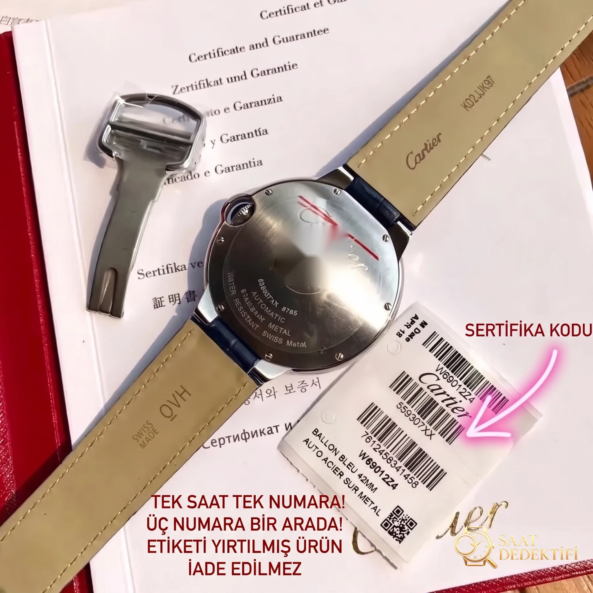 Cartier Ballon Bleu serisi 42 mm erkek mekanik saatinin incelemesi - Kasa Profili ve Kurma Kolu İncelemesi