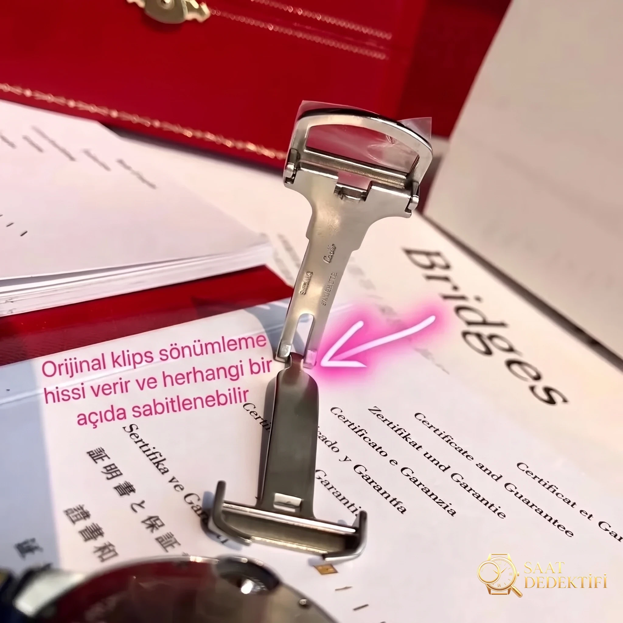 Cartier Ballon Bleu serisi 42 mm erkek mekanik saatinin incelemesi - Bilezik, Toka ve Klips Mekanizması