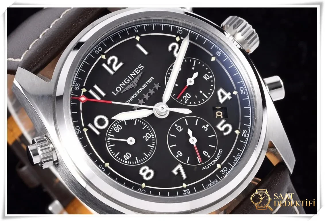 CF Factory Longines Spirit Five Star General kronograf saatinin zayıf noktaları neler? - Bezel İçi Rehaut Gravürü ve Hizalaması