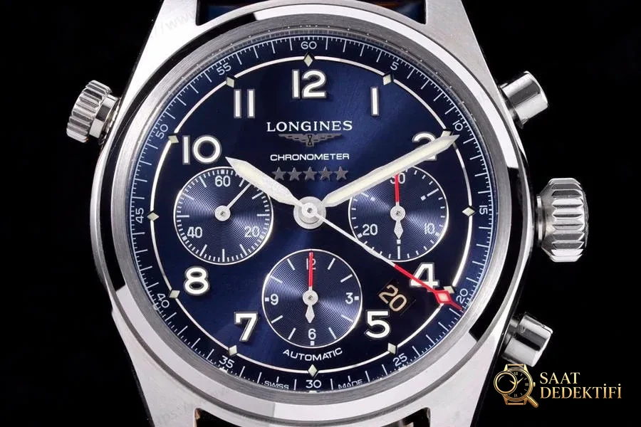 CF Factory Longines Spirit Serisi Kronograf Saat İncelemesi - Kadran Detayı ve Bezel İşçiliği