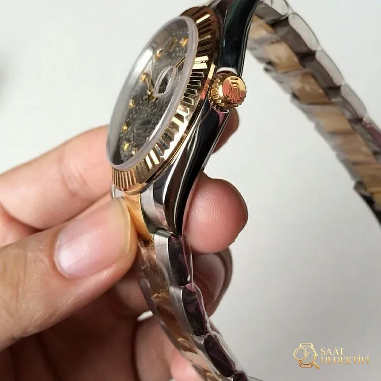 Replica Rolex 41mm Datejust Gold Color Crown