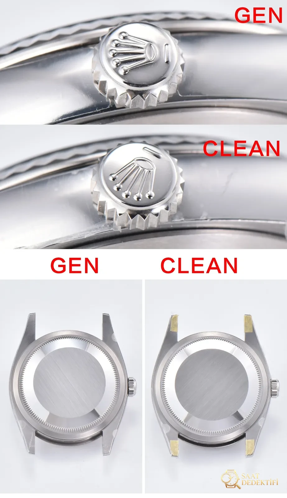 Clean [36 mm]Rolex Datejust Serisi m126234-0047 Kol Saati - Klips Kilidi ve Lazer Damgalar