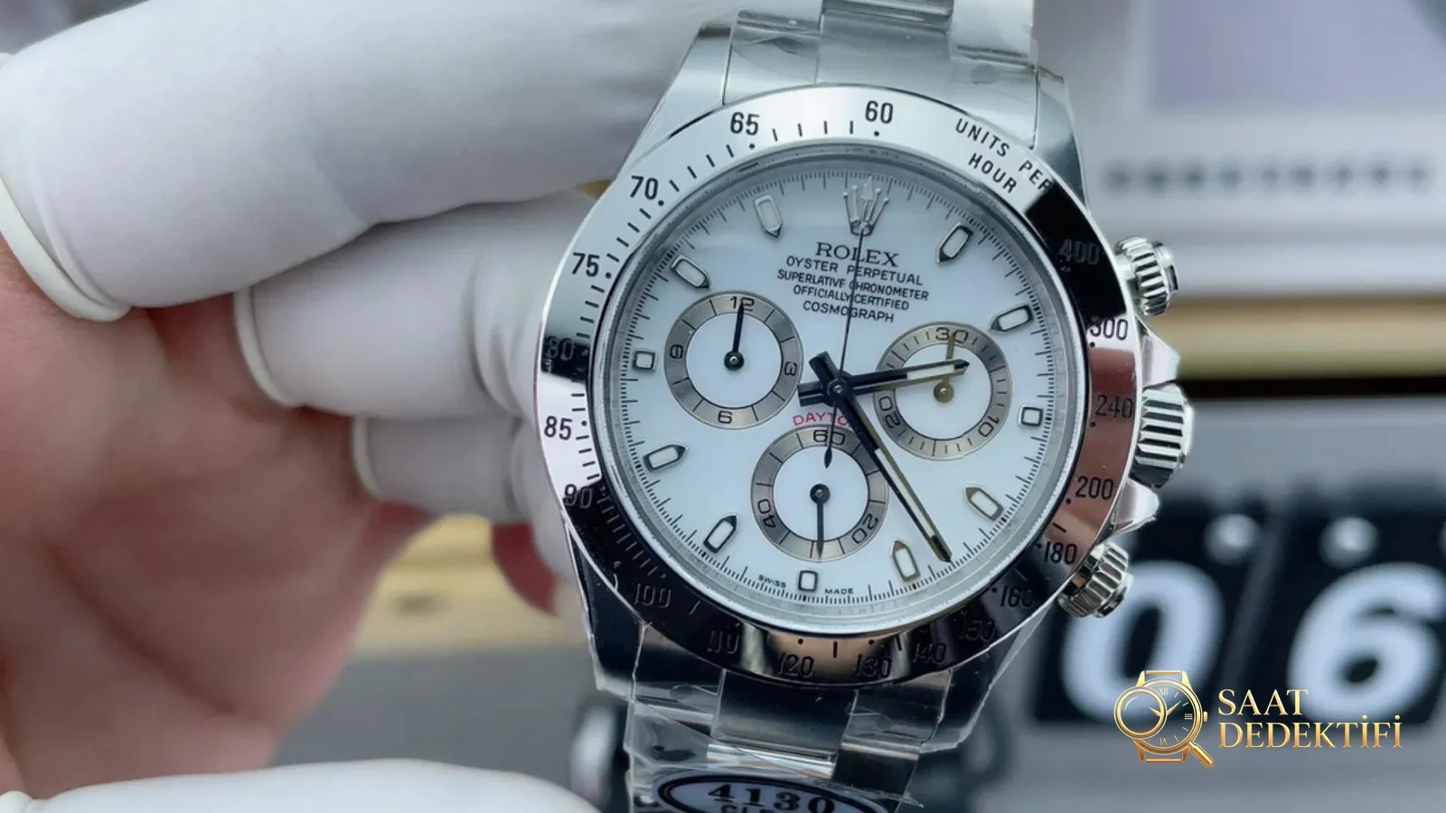 Clean beyaz çelik Daytona 116520 ilk bakışta replika belli olur mu? - Kasa Profili ve Kurma Kolu İncelemesi