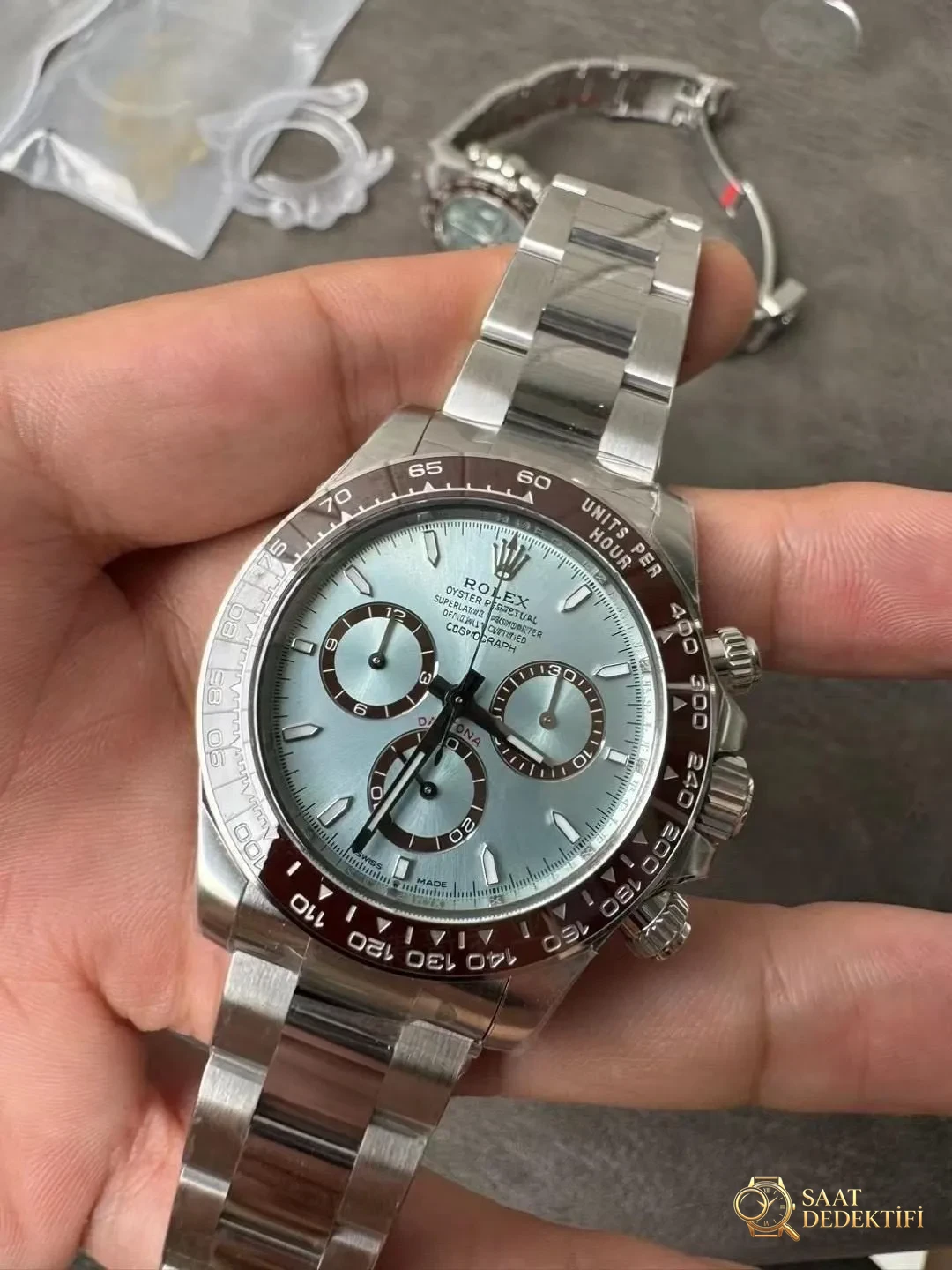 Clean buz mavisi Daytona 4131 mekanizma versiyonu tanıtımı - Arka Kapak ve Mekanizma Detayı