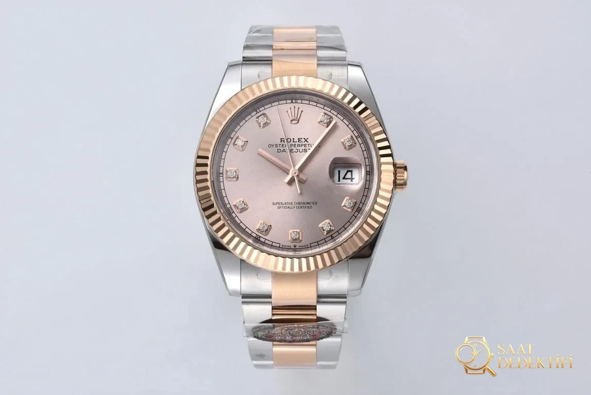CLEAN Fabrikası 41 mm Two-Tone Datejust: Göz Alıcı Yeni Model - Kadran Güneş Işını (Sunburst) Efekti