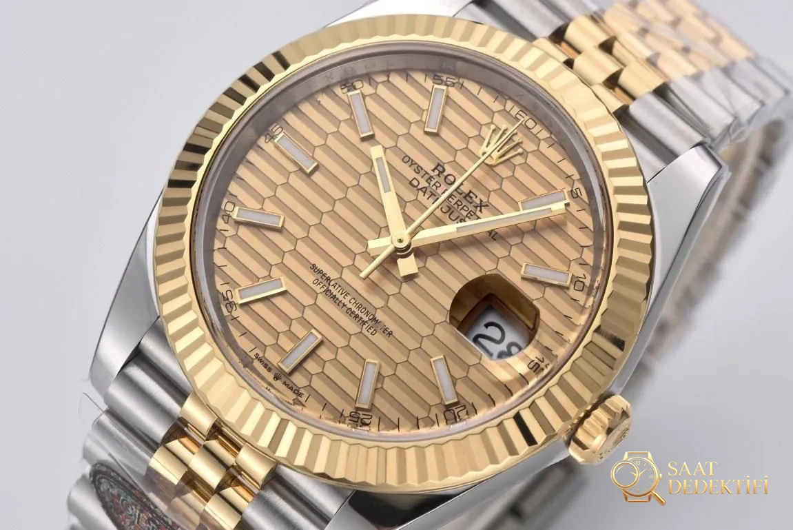 CLEAN Fabrikası 41 mm Two-Tone Datejust: Göz Alıcı Yeni Model - Makro Kadran ve İndeks İşçiliği