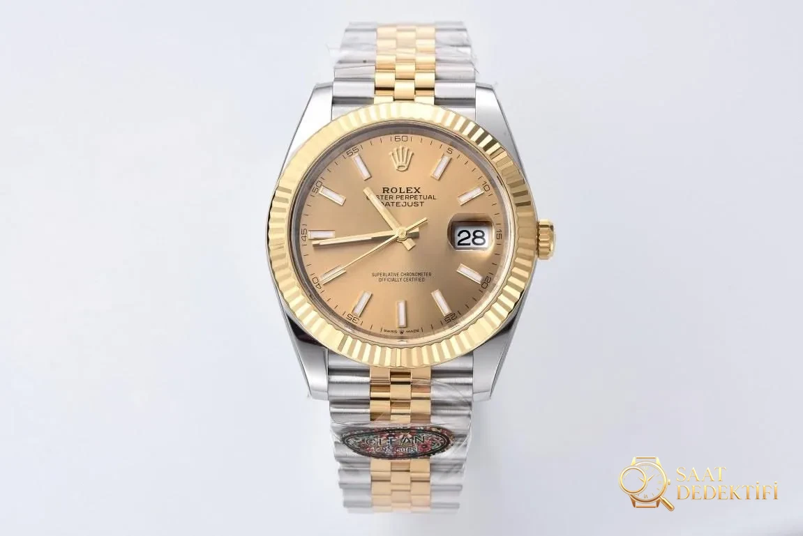 CLEAN Fabrikası 41 mm Two-Tone Datejust: Göz Alıcı Yeni Model - Bezel Tıklama Hissi ve Numara Dolguları