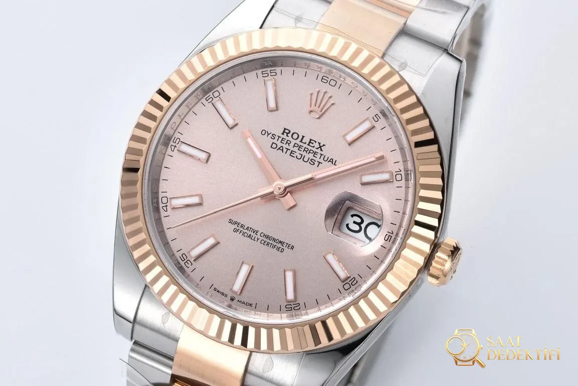 CLEAN Fabrikası 41 mm Two-Tone Datejust: Göz Alıcı Yeni Model - Kordon Bakla Esnekliği ve Pim Yuvaları