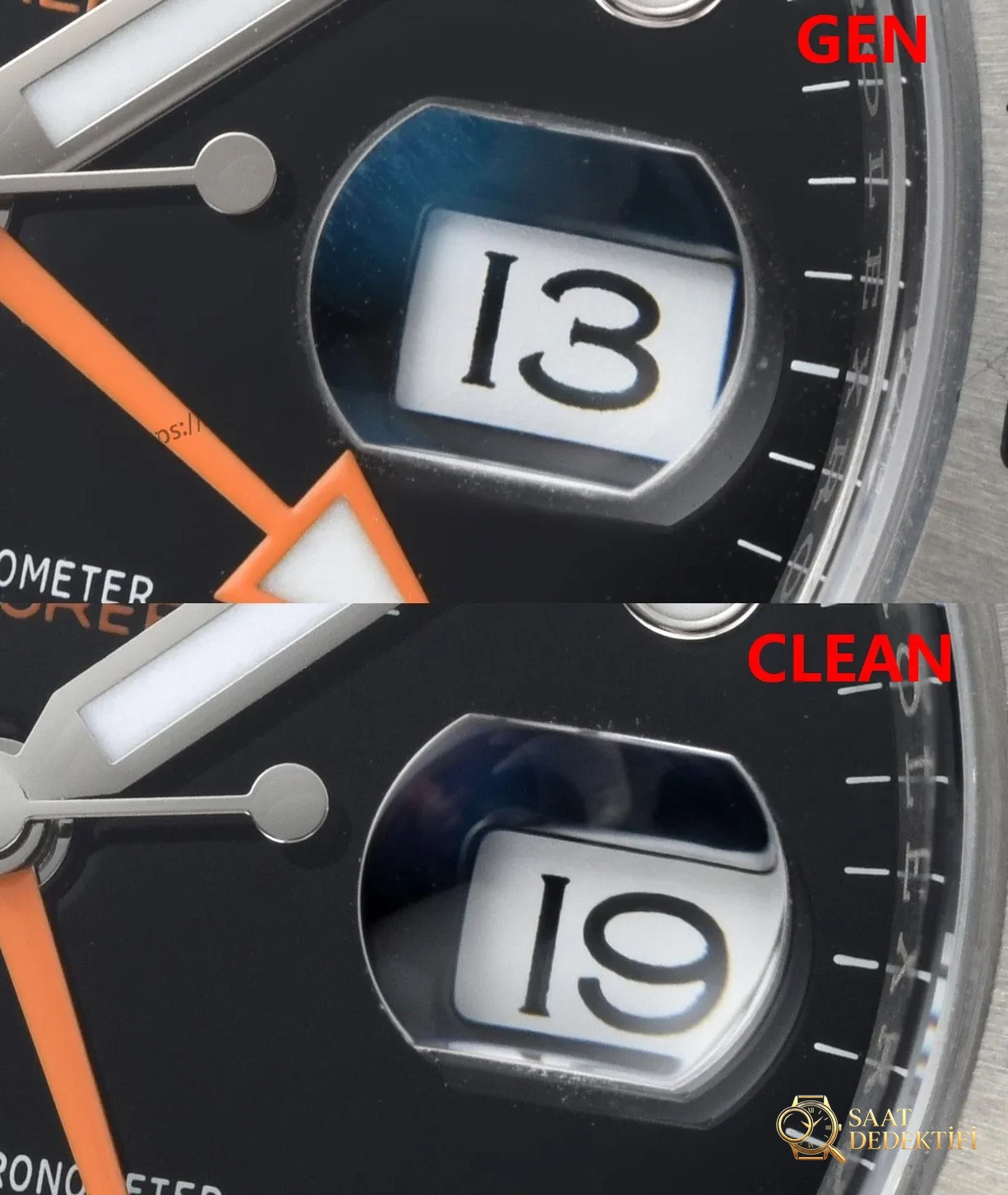 [Clean Factory 2025 Yılın Çalışması | Rolex Daytona 4131 mekanizma «Victoria Beckham modeli» gerçek-replika karşılaştırması nihai analizi] - Saat İndeksleri ve İbre Yüzey Parlaklığı