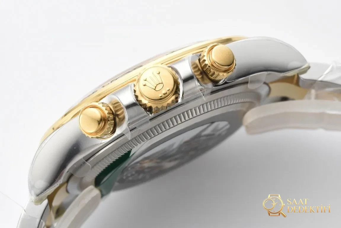 [Clean Factory 2025 Yılın Çalışması | Rolex Daytona 4131 mekanizma «Victoria Beckham modeli» gerçek-replika karşılaştırması nihai analizi] - Bezel Rakam Oyukları Platin Dolgusu