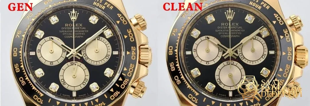 [Clean Factory 2025 Yılın Çalışması | Rolex Daytona 4131 mekanizma «Victoria Beckham modeli» gerçek-replika karşılaştırması nihai analizi] - Saat İbreleri Elmas Kesim Yansımaları