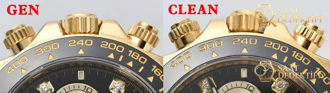 [Clean Factory 2025 Yılın Çalışması | Rolex Daytona 4131 mekanizma «Victoria Beckham modeli» gerçek-replika karşılaştırması nihai analizi] - Gövde ve Kasa Birleşim Hassasiyeti