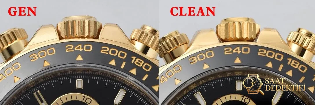 [Clean Factory 2025 Yılın Çalışması | Rolex Daytona 4131 mekanizma «Victoria Beckham modeli» gerçek-replika karşılaştırması nihai analizi] - Kasa Yan Yüzey Fırçalama İşçiliği