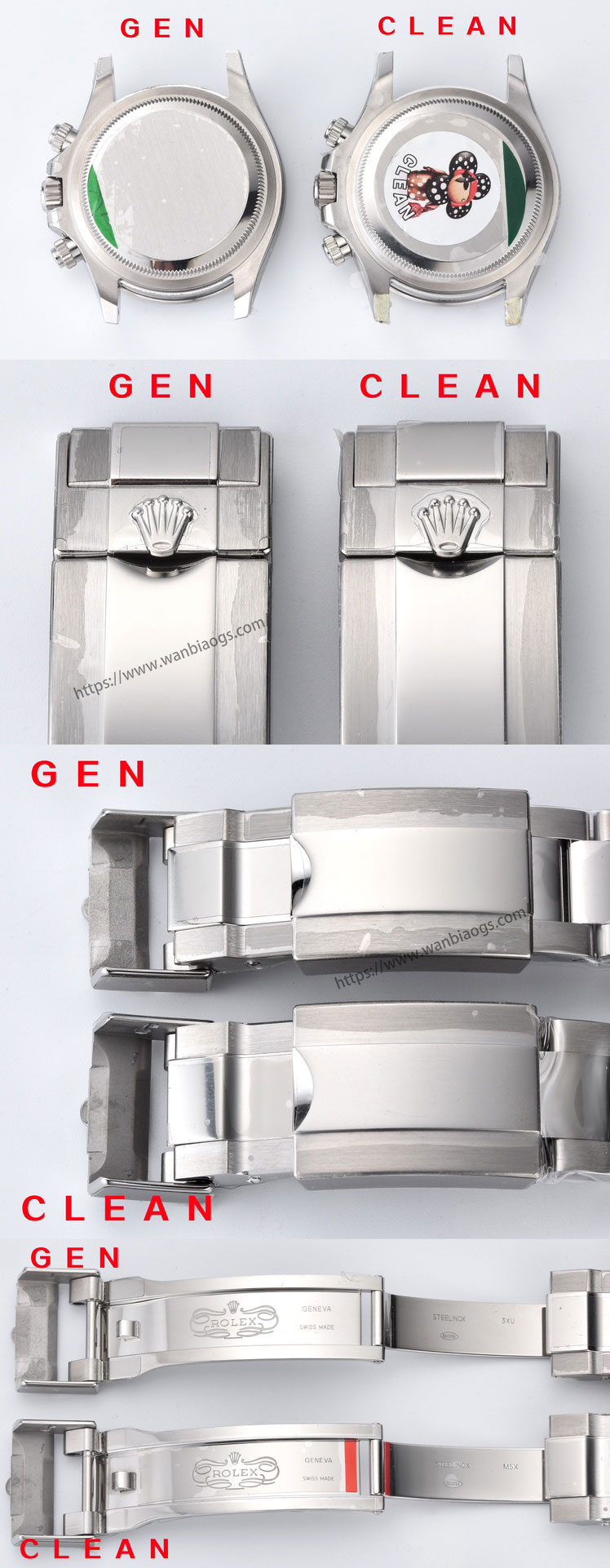 [Clean Factory 2025 Yılın Çalışması | Rolex Daytona 4131 mekanizma «Victoria Beckham modeli» gerçek-replika karşılaştırması nihai analizi] — 38. fotoğraf