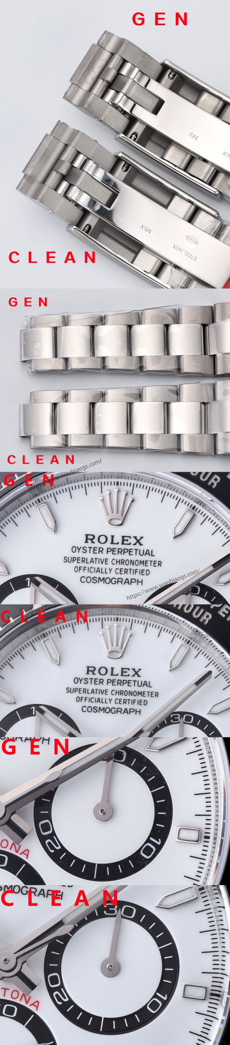 [Clean Factory 2025 Yılın Çalışması | Rolex Daytona 4131 mekanizma «Victoria Beckham modeli» gerçek-replika karşılaştırması nihai analizi] — 42. fotoğraf