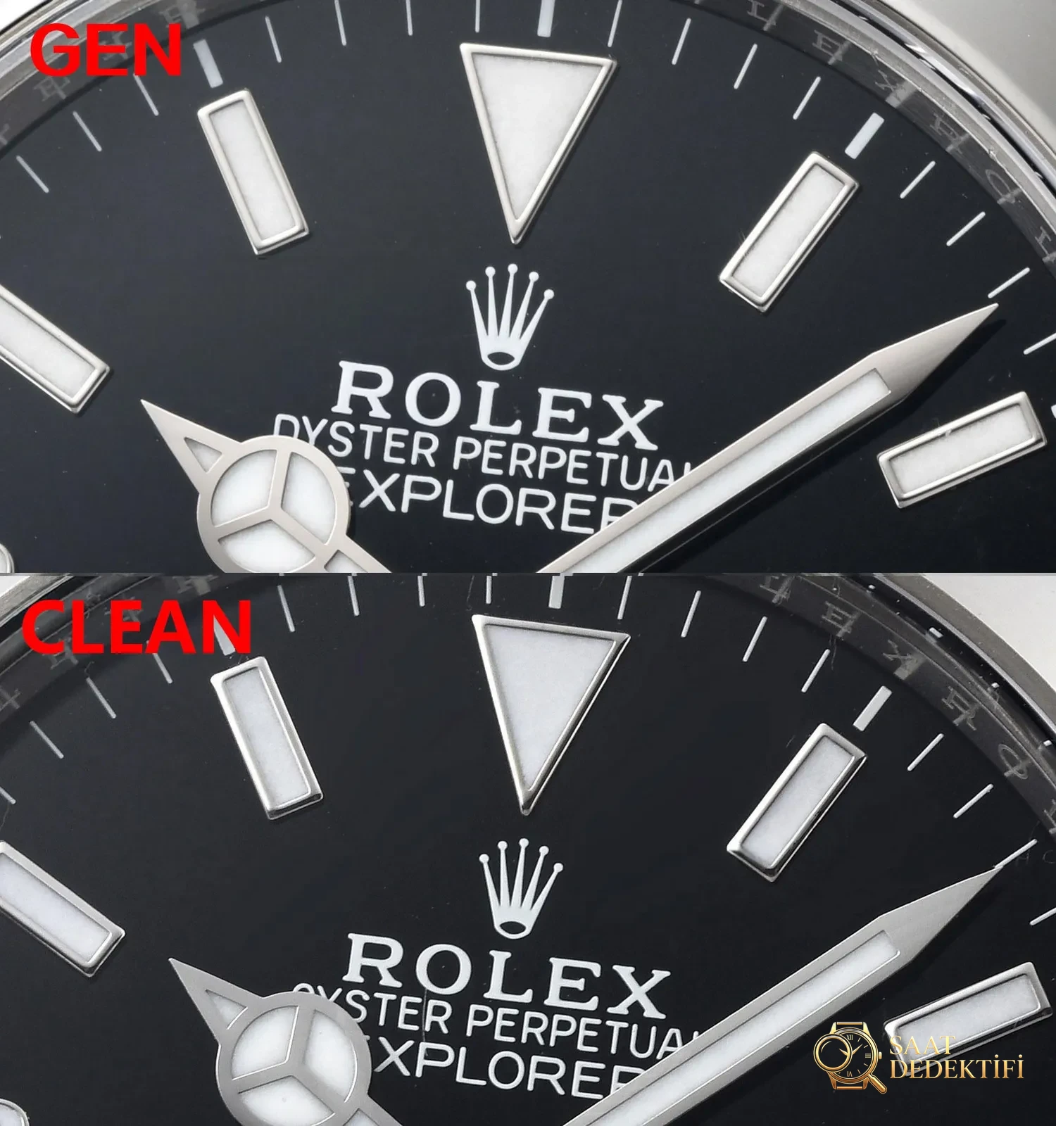 [Clean Factory 2025 Yılın Çalışması | Rolex Daytona 4131 mekanizma «Victoria Beckham modeli» gerçek-replika karşılaştırması nihai analizi] - Kurma Kolu Yivleri ve Tutuş Dokusu