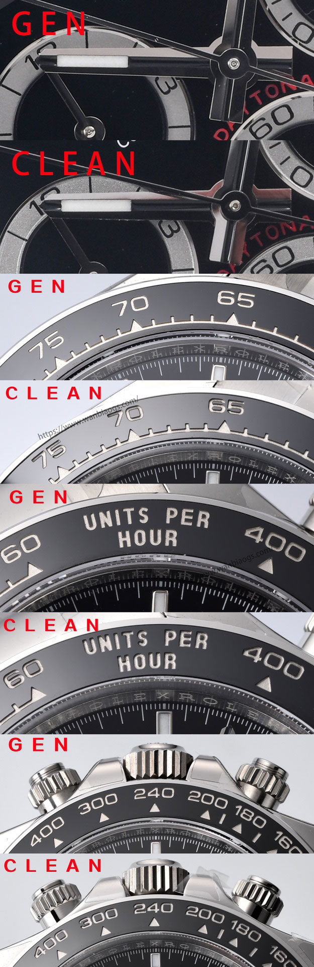 [Clean Factory 2025 Yılın Çalışması | Rolex Daytona 4131 mekanizma «Victoria Beckham modeli» gerçek-replika karşılaştırması nihai analizi] — 48. fotoğraf
