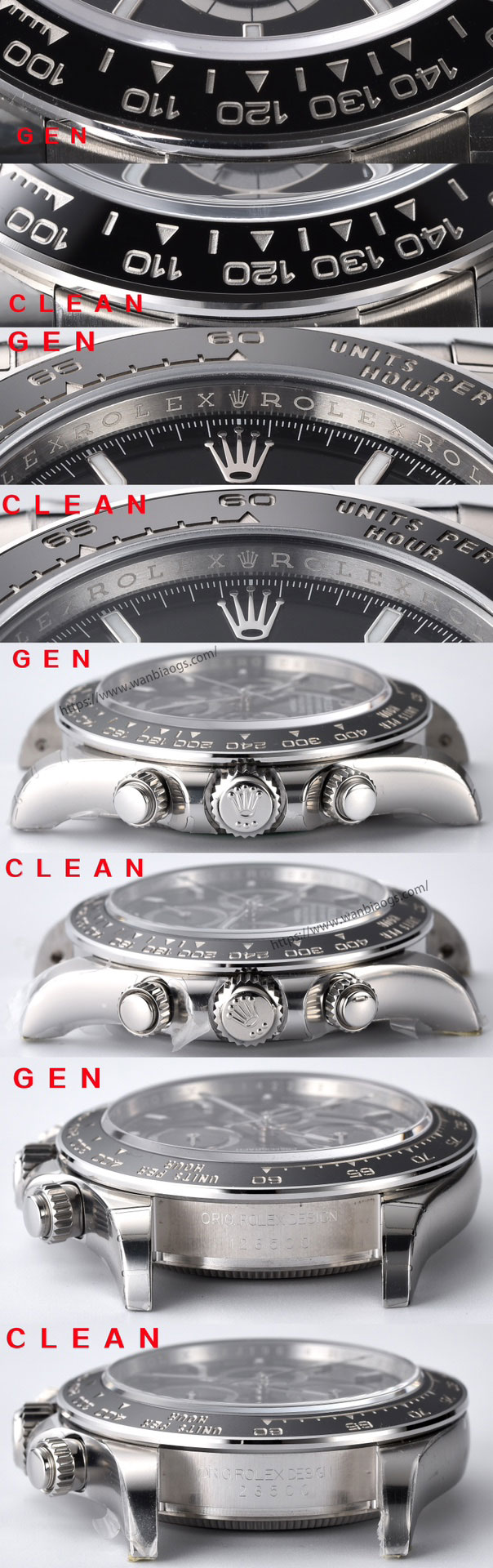 [Clean Factory 2025 Yılın Çalışması | Rolex Daytona 4131 mekanizma «Victoria Beckham modeli» gerçek-replika karşılaştırması nihai analizi] — 50. fotoğraf