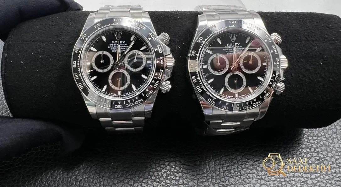 [Clean Factory 2025 Yılın Çalışması | Rolex Daytona 4131 mekanizma «Victoria Beckham modeli» gerçek-replika karşılaştırması nihai analizi] - Kurma Kolu Koruyucusu ve Tepe Logosu