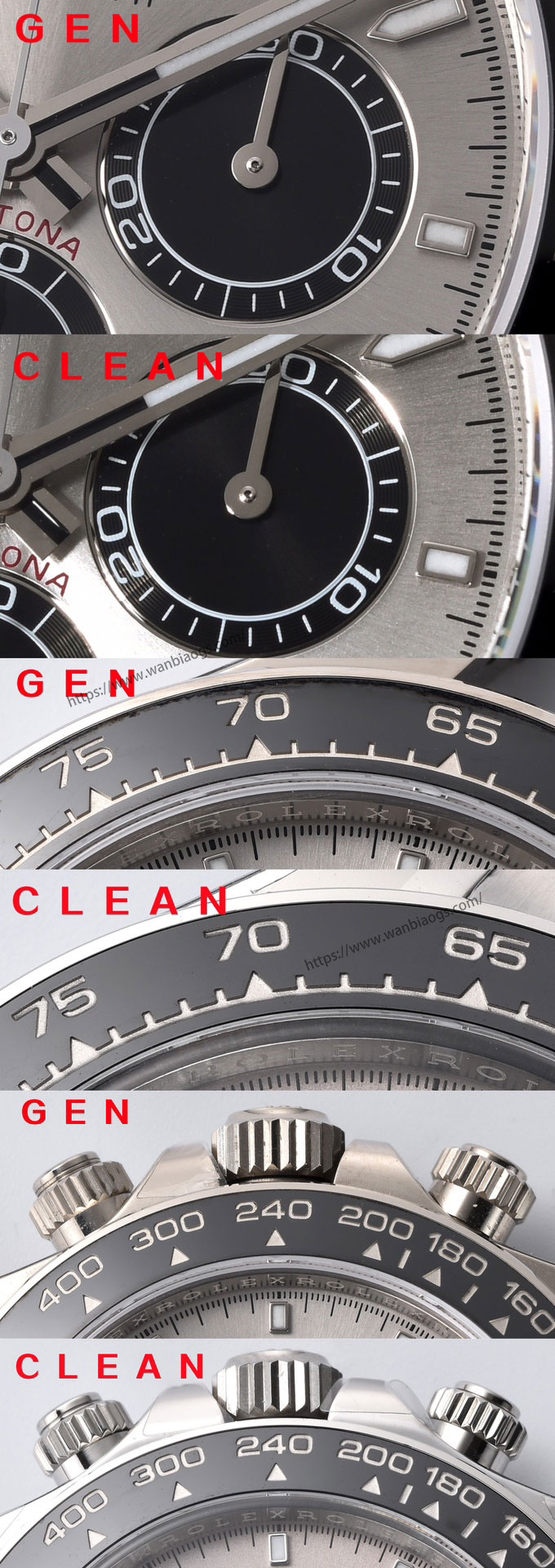 [Clean Factory 2025 Yılın Çalışması | Rolex Daytona 4131 mekanizma «Victoria Beckham modeli» gerçek-replika karşılaştırması nihai analizi] — 64. fotoğraf