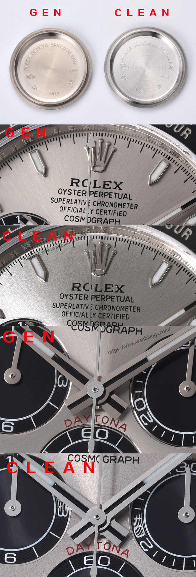 [Clean Factory 2025 Yılın Çalışması | Rolex Daytona 4131 mekanizma «Victoria Beckham modeli» gerçek-replika karşılaştırması nihai analizi] — 65. fotoğraf