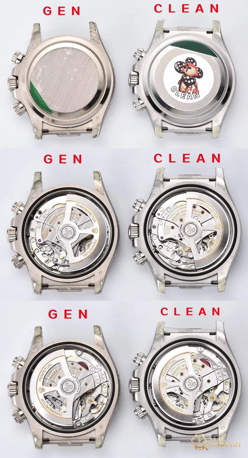 [Clean Factory 2025 Yılın Çalışması | Rolex Daytona 4131 mekanizma «Victoria Beckham modeli» gerçek-replika karşılaştırması nihai analizi] - Bezel Tıklama Hissi ve Numara Dolguları