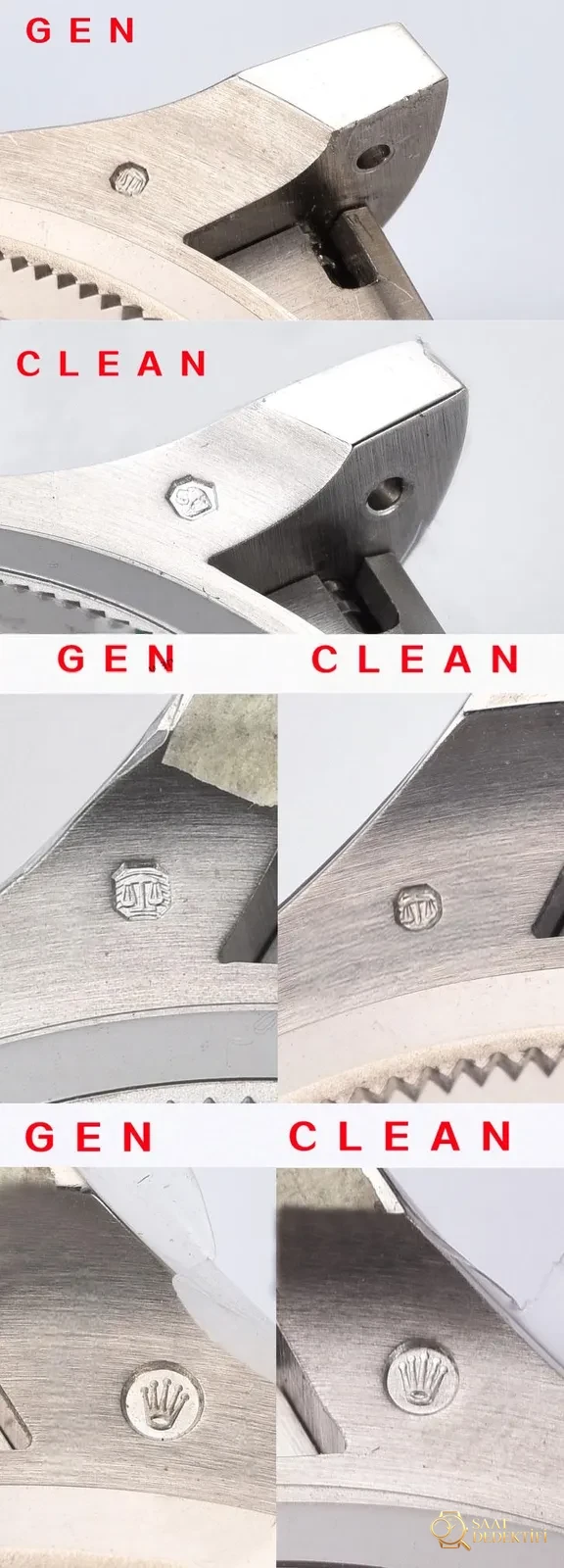 [Clean Factory 2025 Yılın Çalışması | Rolex Daytona 4131 mekanizma «Victoria Beckham modeli» gerçek-replika karşılaştırması nihai analizi] - Toka İçi Gravürler ve Lazer Kodları