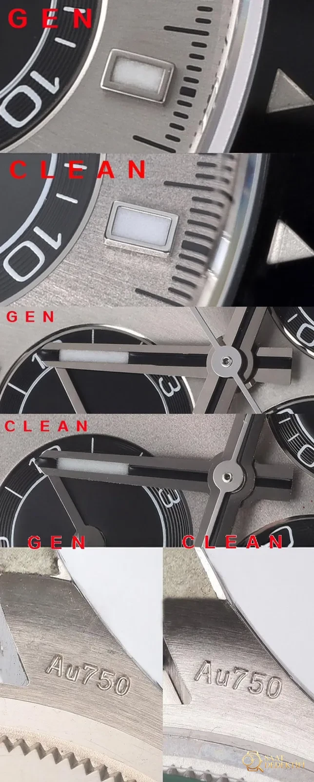 [Clean Factory 2025 Yılın Çalışması | Rolex Daytona 4131 mekanizma «Victoria Beckham modeli» gerçek-replika karşılaştırması nihai analizi] - Kasa Yan Yüzey Fırçalama İşçiliği