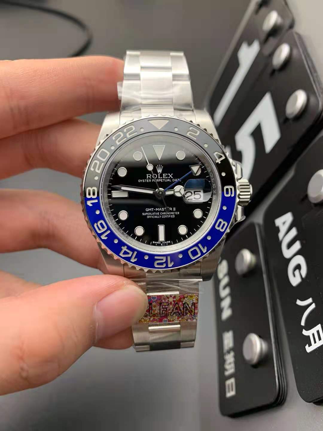 Replika Rolex GMT-Master II Batman Mavi Siyah