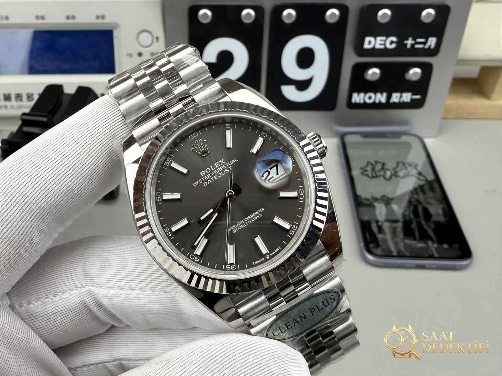 Clean PLUS Factory Rolex Datejust ile VS Factory arasında nasıl seçim yapılır? - Kadran Detayı ve Bezel İşçiliği