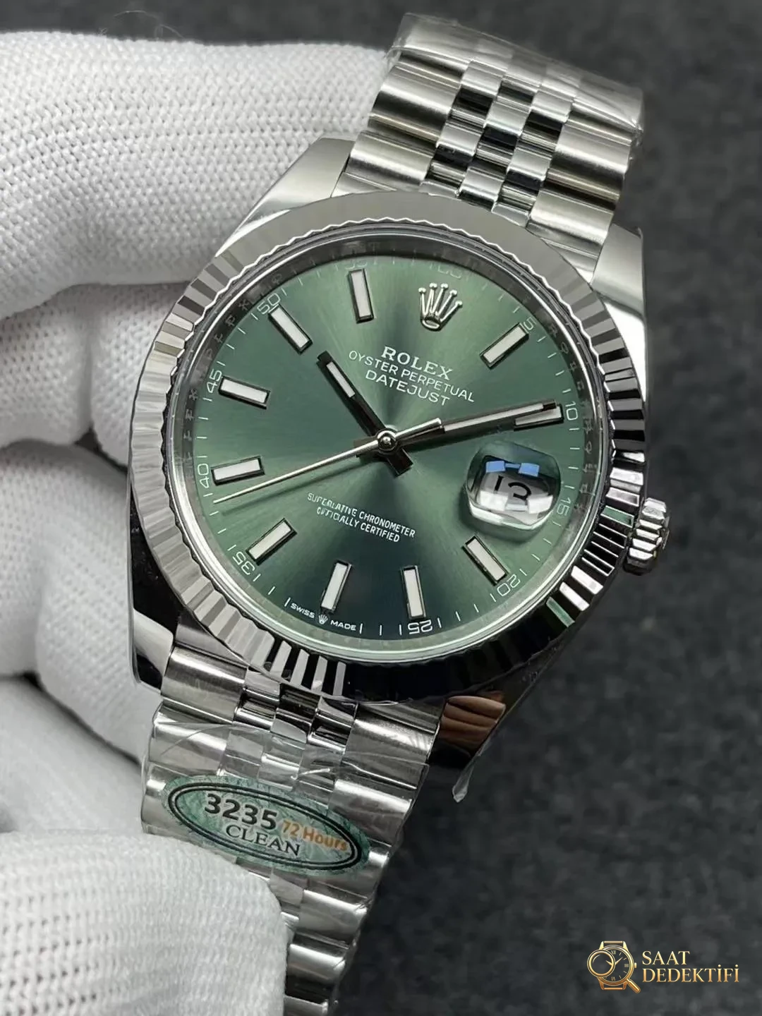 Clean Rolex 41 nane yeşili Datejust işçiliği nasıl? İtibarı iyi mi? - Kadran Detayı ve Bezel İşçiliği