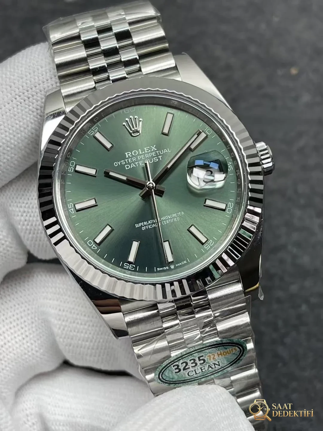 Clean Rolex 41 nane yeşili Datejust işçiliği nasıl? İtibarı iyi mi? - Kasa Profili ve Kurma Kolu İncelemesi