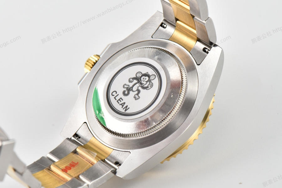 Clean Rolex çift renk altın yeşil su hayaleti kol saati incelemesi — 3. fotoğraf