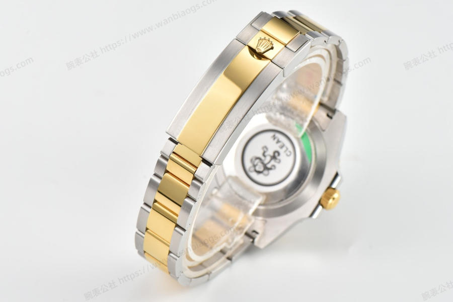 Clean Rolex çift renk altın yeşil su hayaleti kol saati incelemesi — 4. fotoğraf