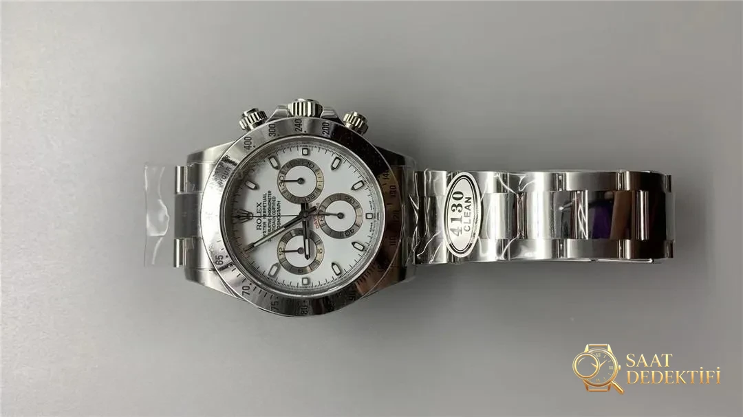 Clean Rolex Cosmograph Daytona 116520 (beyaz çelik): Yeni başlayanlar nasıl seçim yapmalı? - Kadran Detayı ve Bezel İşçiliği