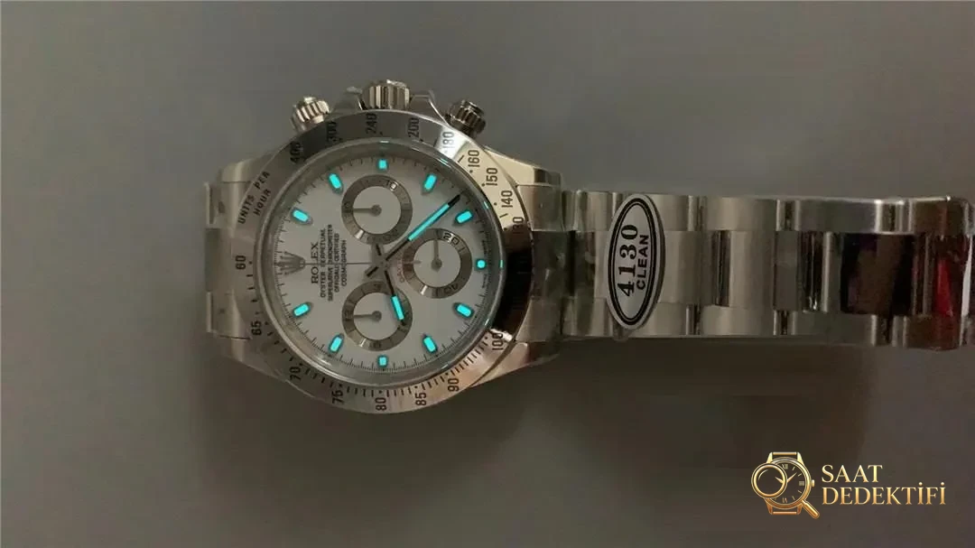 Clean Rolex Cosmograph Daytona 116520 (beyaz çelik): Yeni başlayanlar nasıl seçim yapmalı? - Kasa Profili ve Kurma Kolu İncelemesi