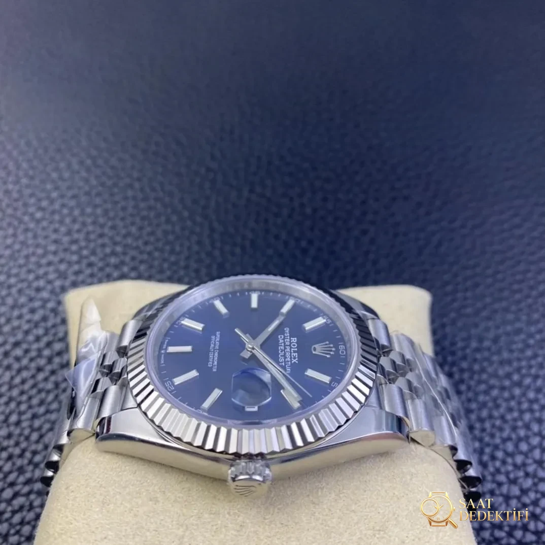 Clean Rolex Datejust 41 mavi kadranın işçiliği nasıl? - Makro Kadran ve İndeks İşçiliği