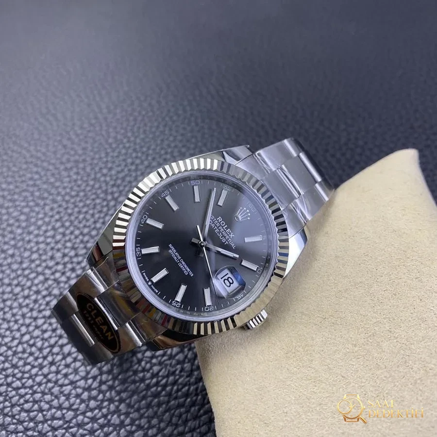 Clean Rolex Datejust Serisi m126334-0013 (Gri Kadran) Kol Saati - Bilekte Duruş ve Kasa Orantısı