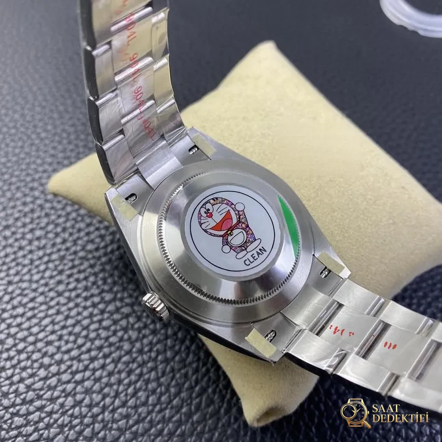 Clean Rolex Datejust Serisi m126334-0013 (Gri Kadran) Kol Saati - Mekanizma Zemberek ve Balans Detayı